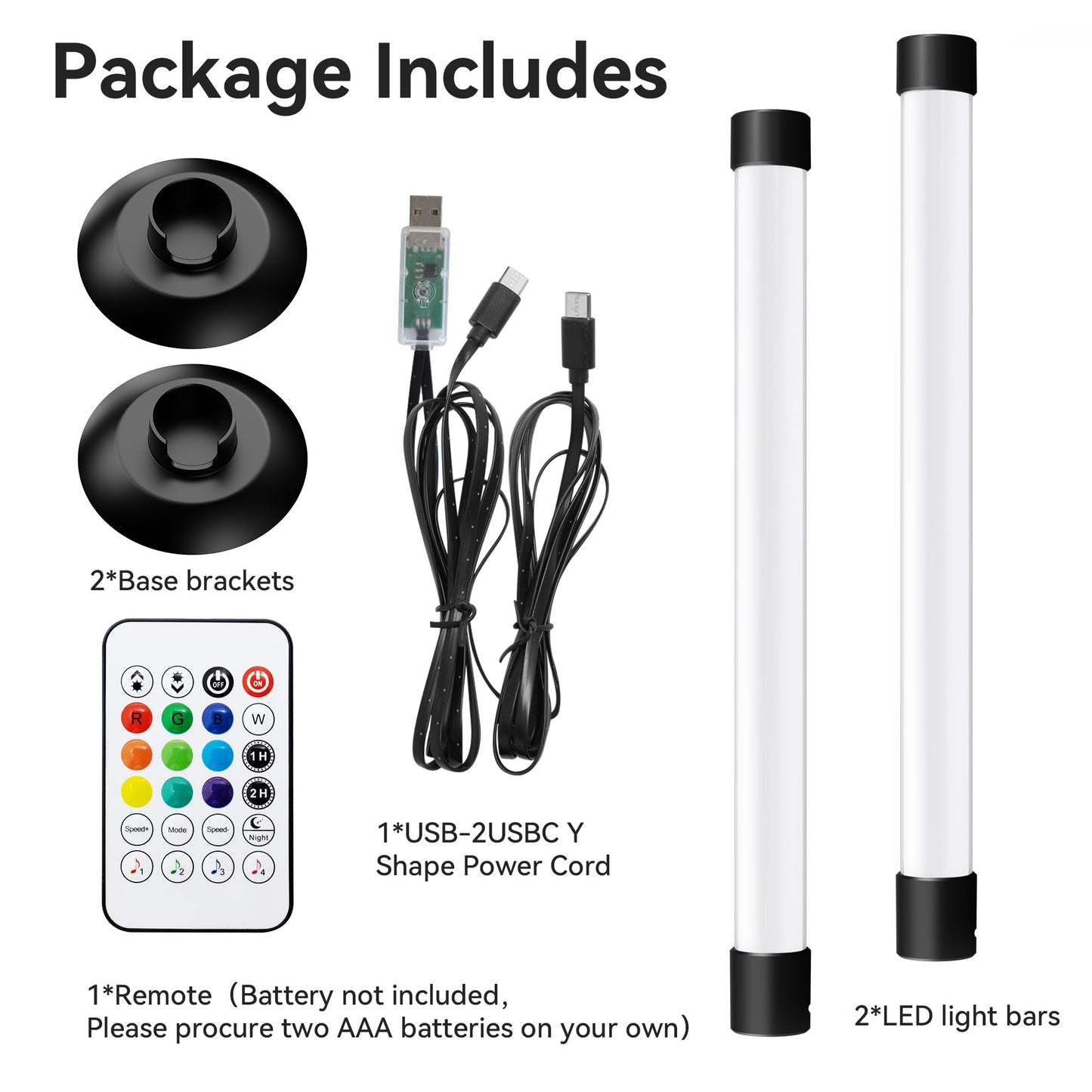 Ledagic Led Light Bar with Music Sync, Color Changing TV Backlight App & Remote Control, IC+RGB & W Smart RGB Light Bar, USB Powered Led Lights for TV, PC Room Monitor Backlight Gaming Accessories