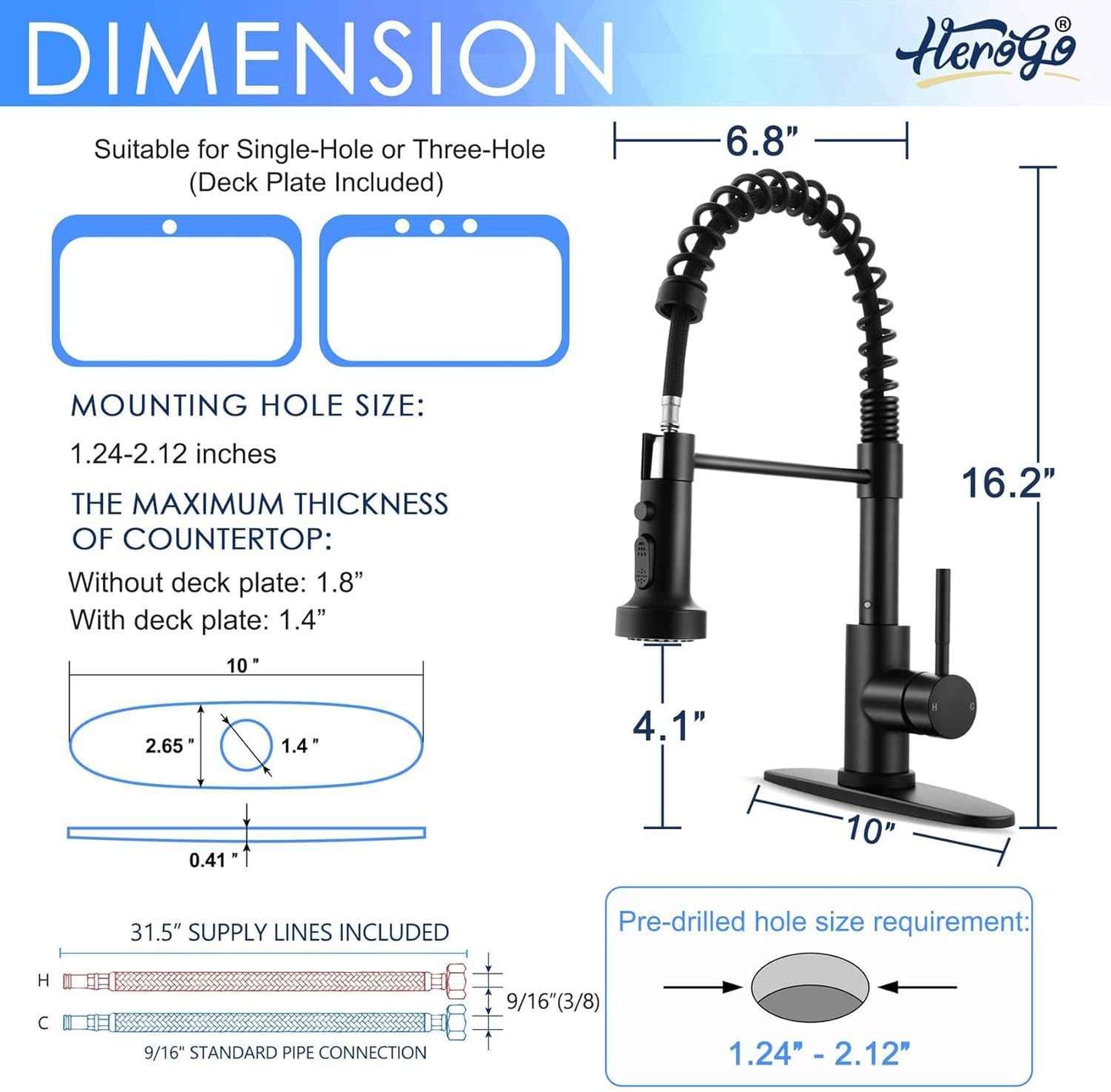 Touchless Kitchen Faucet with Soap Dispenser & Pull Down Sprayer - Commercial Grade Brushed Nickel