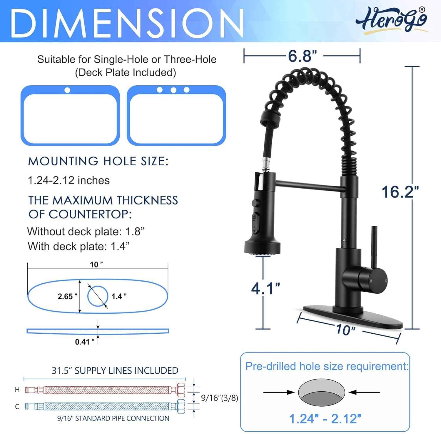 Touchless Kitchen Faucet with Soap Dispenser & Pull Down Sprayer - Commercial Grade Brushed Nickel