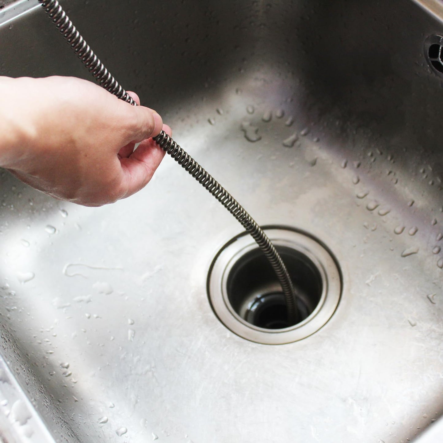 Amonk 6.5Ft/2M Drill Snake for Plumbing Drain Auger Cable with Drill Connector 10mm Flexible Plumbing Snake Clog Remover Drill Pipe Cleaner for Kitchen, Bathroom and Shower Sink