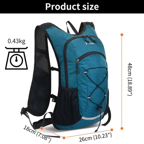 DOJUNS Hiking Backpack Lightweight Travel Backpack 20L Waterproof Hiking Daypacks Camping Backpack for Men Women (Lake Blue)