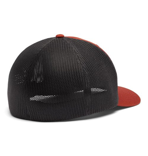 Columbia Unisex Tree Flag Mesh Ball Cap-High Crown, Warp Red/Shark, Small/Medium