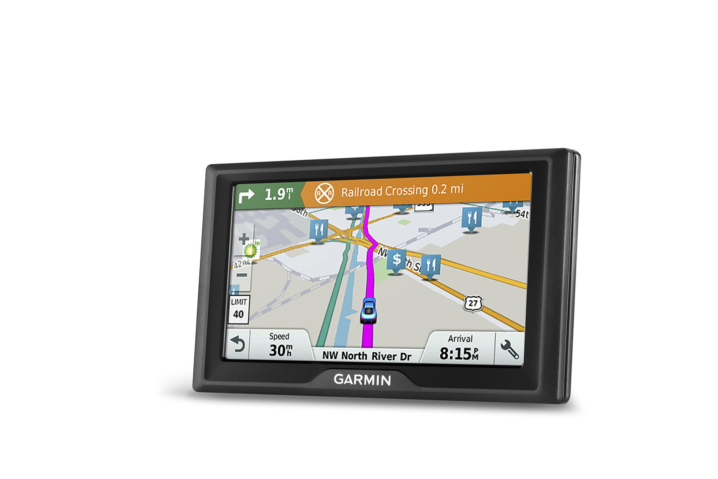 Garmin Drive 61 USA LM GPS Navigator System with Lifetime Maps, Spoken Turn-by-Turn Directions, Direct Access, Driver Alerts, TripAdvisor and Foursquare Data, 6"