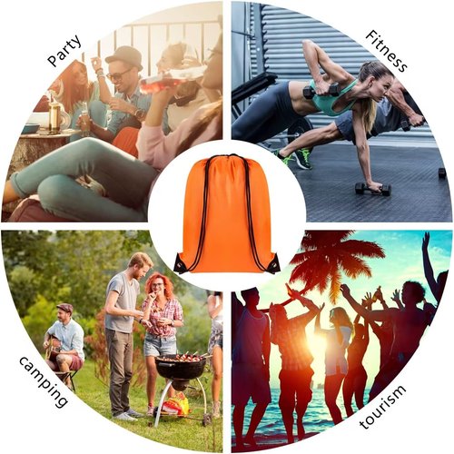 GoodtoU Drawstring Backpack - 30 Pack Sport Bags in 10 Vibrant Colors for Gym & Outdoor Use