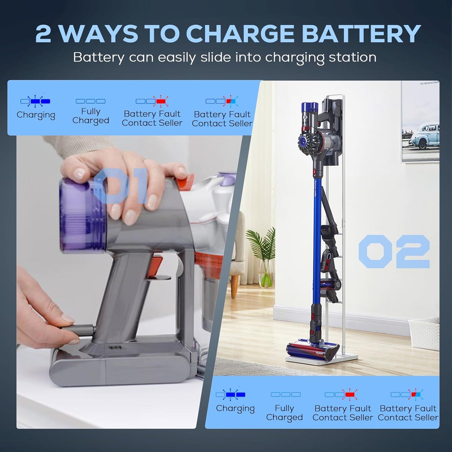 7000mAh V8 SV10 Battery for Dyson V8 Animal/Absolute/Motorhead - High-Performance Li-ion Replacement
