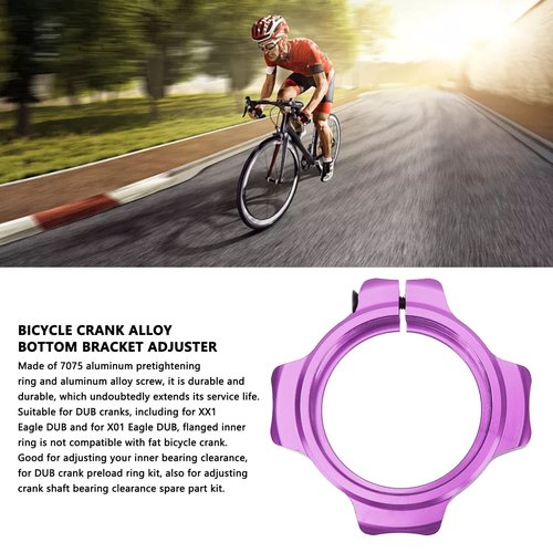28.99mm Crank Alloy Bottom Bracket Adjuster, Bike Crankset Preload Adjuster Bottom for Dub Crank Upgrade Parts