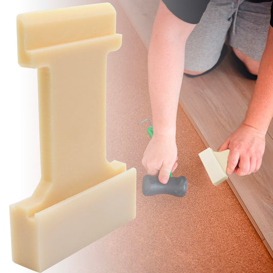 Terixe 4-in-1 Laminate Flooring Tools - Nylon Tapping Block Kit for Laminate Plank and Wood Flooring Installation, Inclined, Barb, U, V, L Slots