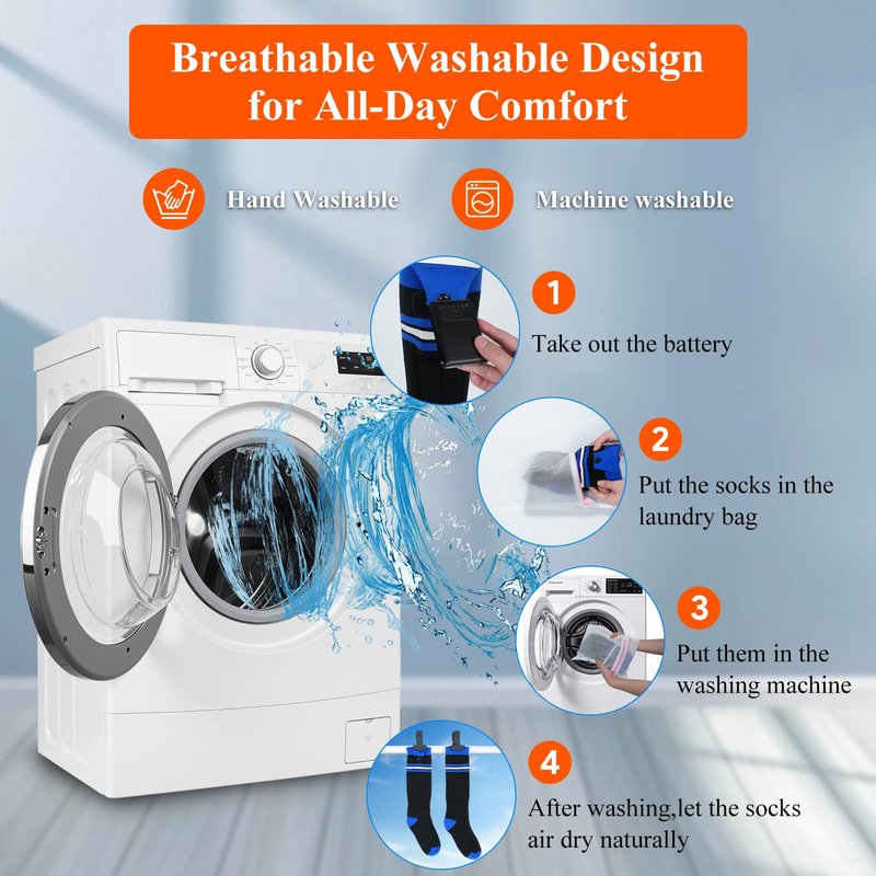 Minthouz Heated Socks for Men Women, 6000mAh*2 Battery Rechargeable Heating Electric Socks, APP Control Heated Sock, Gifts for Camping Fishing Cycling Skiing Skating Hiking Camping Outdoor Work