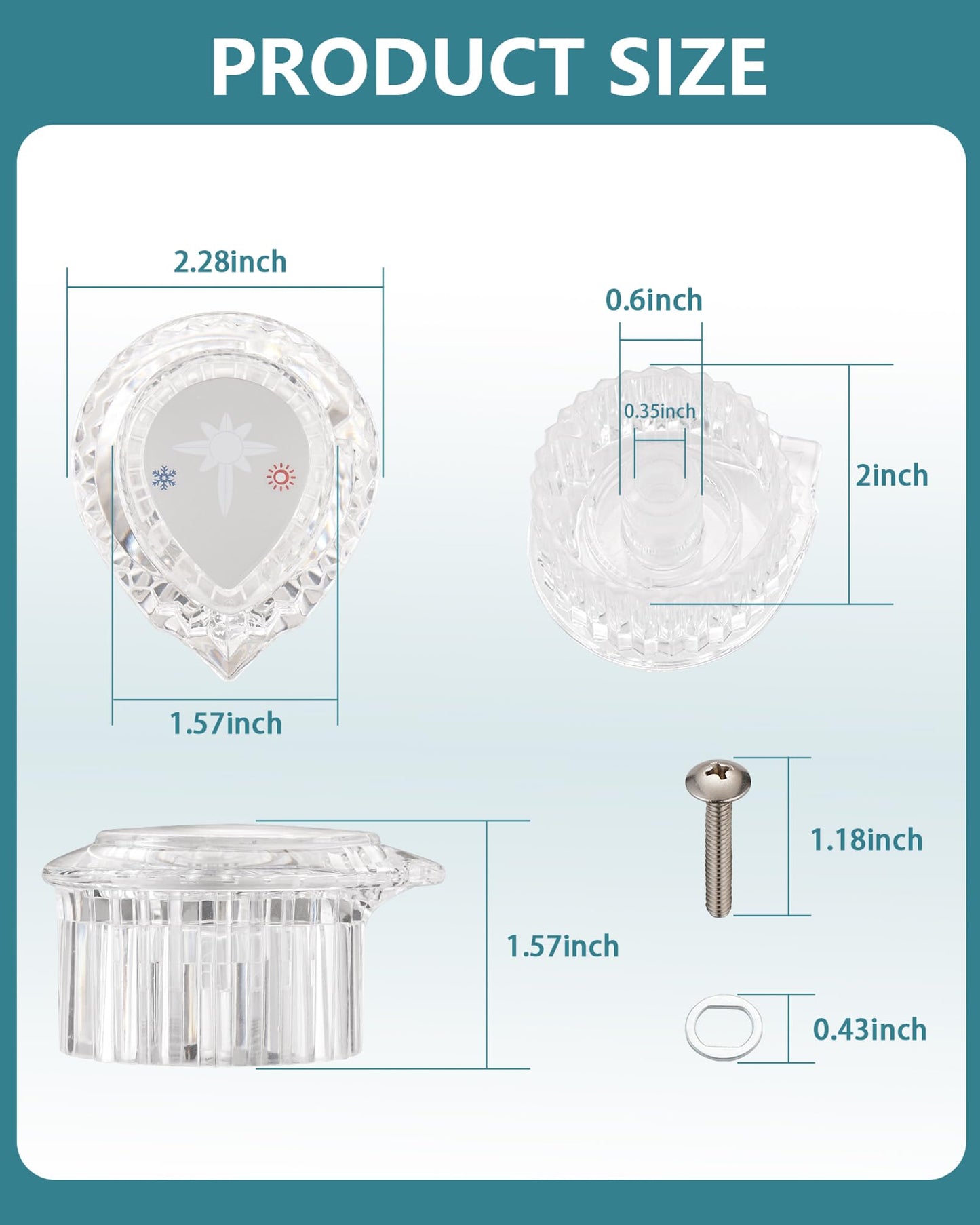 Replacement for Moen Fit Posi-Temp (100710) One-Handle Tub& Shower Knob Handle Kit, Chrome