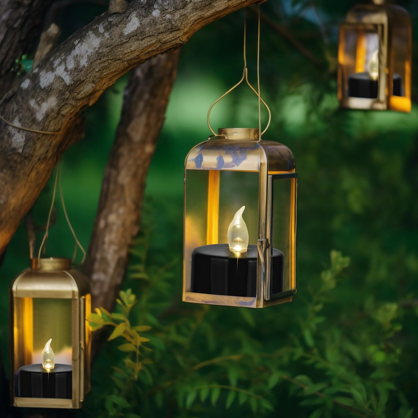 MINXIN Battery Operated Tea Lights Candles: 24 Pack Realistic and Bright Flickering Holiday Gift Flameless Candles LED Electric Tea Candles for Seasonal & Festival Party Home Decoration Black