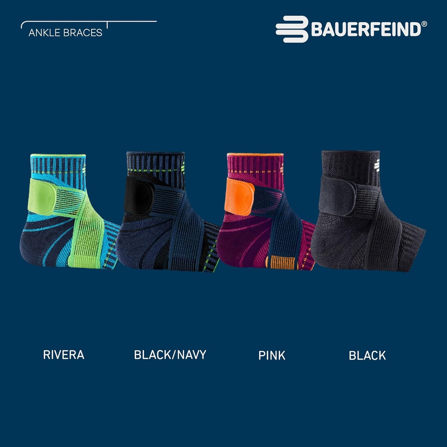 Bauerfeind Ankle Support Brace - Lightweight Compression for Stabilization & Protection