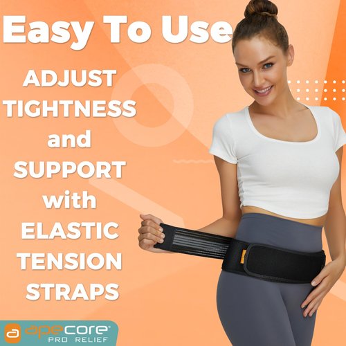 APECORE Sacroiliac Hip SI Belt for Women and Men That Alleviates Sciatic, Pelvic, Lower Back, Leg and Sacral Nerve Pain Caused by Si Joint Dysfunction| Hip Brace Support (Regular)