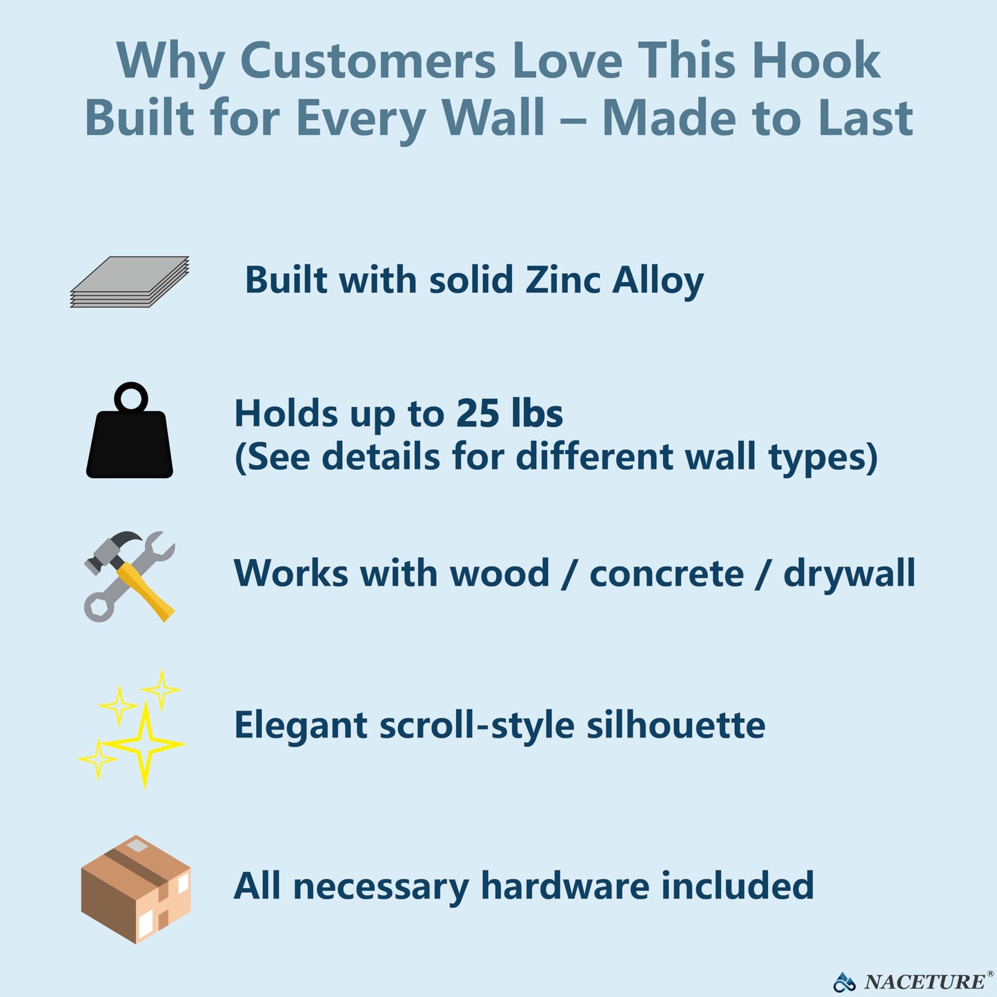 NACETURE Ceiling Hooks for Hanging Plants – 6 Pcs White Plant Hooks for Hanging Baskets Outdoor or Indoor - Swag Hook for Ceiling with Toggle Hooks for Hanging Lights, Flower Install Screw in Hooks