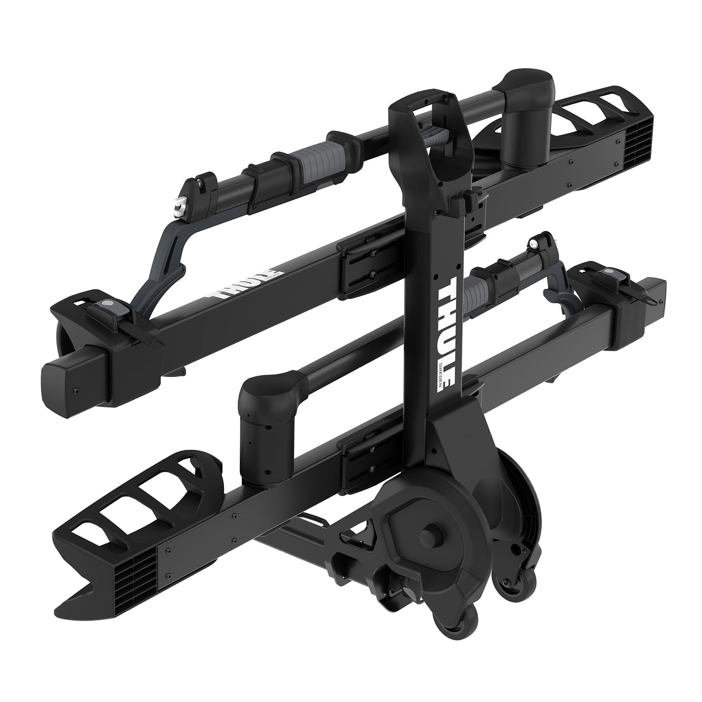 Thule T2 Pro XTR 2 Hitch Bike Rack - E-Bike Compatible - Tool-Free Installation - No Frame Contact - Tilts for Trunk Access - Fully Locking - Integrated Wheels For Transport - 100lb Load Capacity