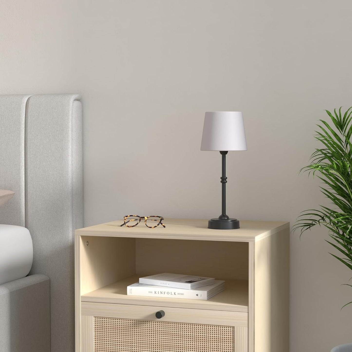 Cordless LED Table Lamp with Dimmer - O’Bright Seraph, Rechargeable Battery, 3-Level Brightness, Perfect for Patio & Bedside