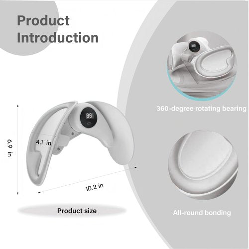 Kegel Exerciser Thigh Master for Women, Adjustable Pelvic Floor Exercise Devices with LED Display, 360° Inner Thigh Exerciser of HIPS/Arm/Leg (Gray)