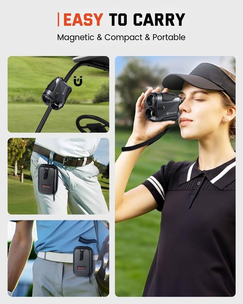 Bestsee Golf Rangefinder - High-Precision 1500 Yards Laser Range Finder with Slope | 7X Magnification & USB-C Rechargeable