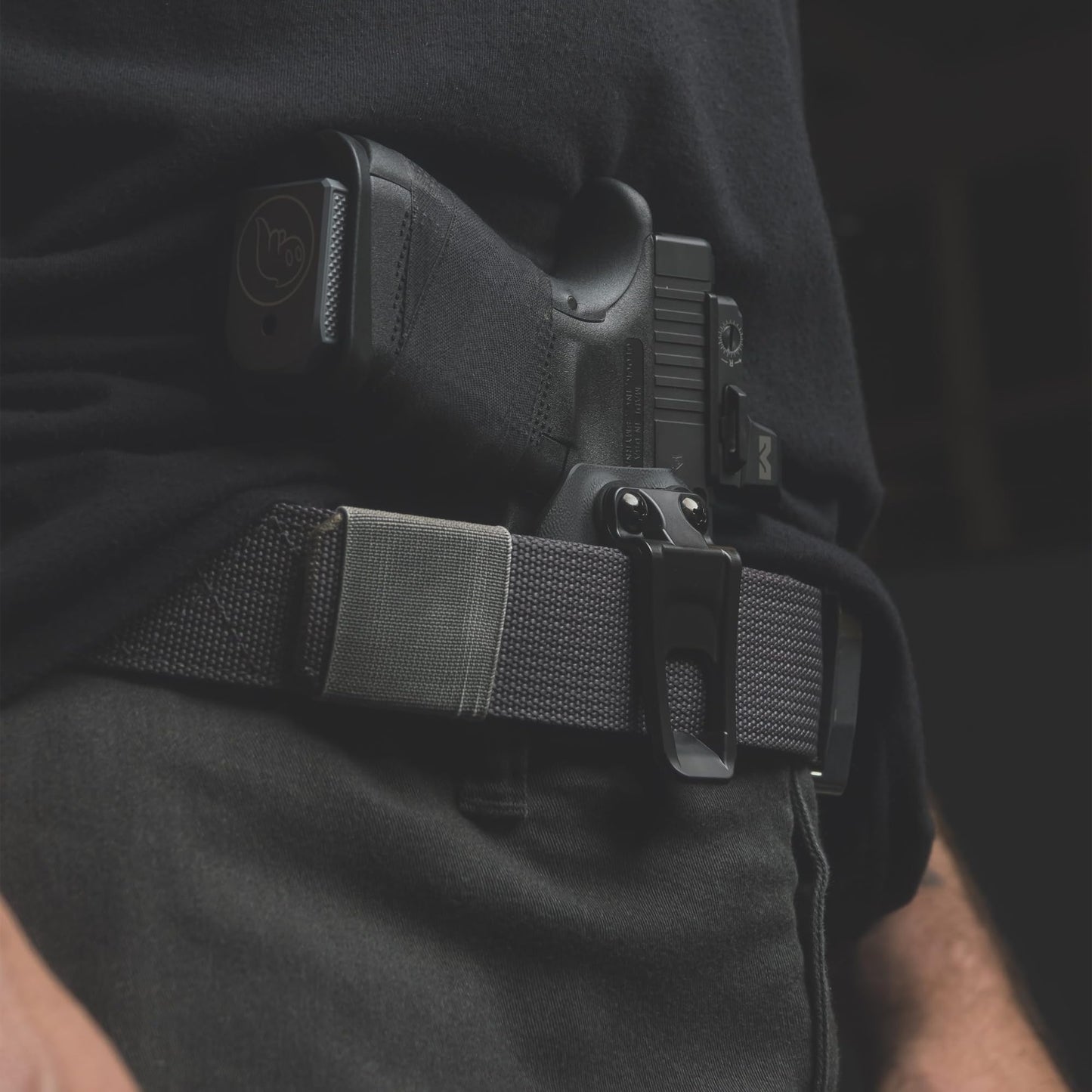 Crucial Concealment® - Ambidextrous Universal Light Holster for TLR-1/TLR-1 HL | Concealment Holster with Light | Adjustable Retention | IWB Holster Clip
