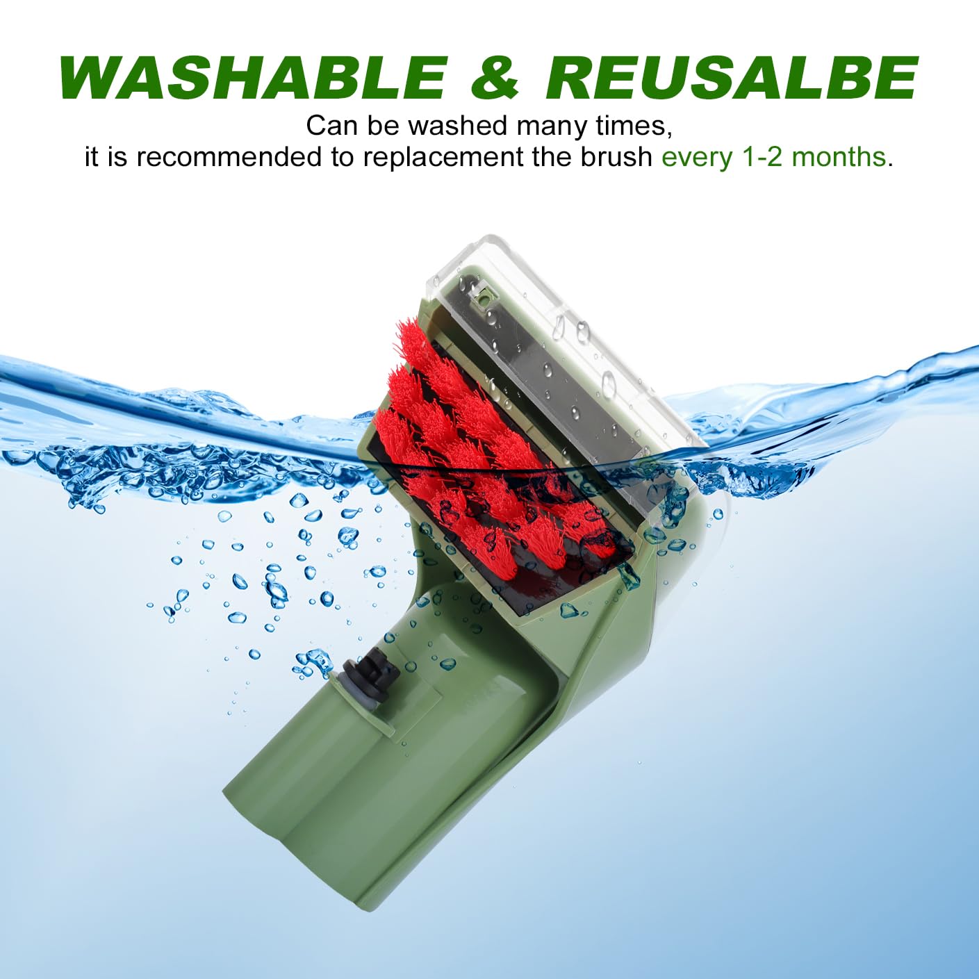 1400B Little Green Machine Attachment Brush Replacement Parts for Bissell Little-Green Upright & Portable Carpet Cleaners 1400B 1425 3860 1400W 1400 1844 2290A Series,1 Brush Head + 2 Brush