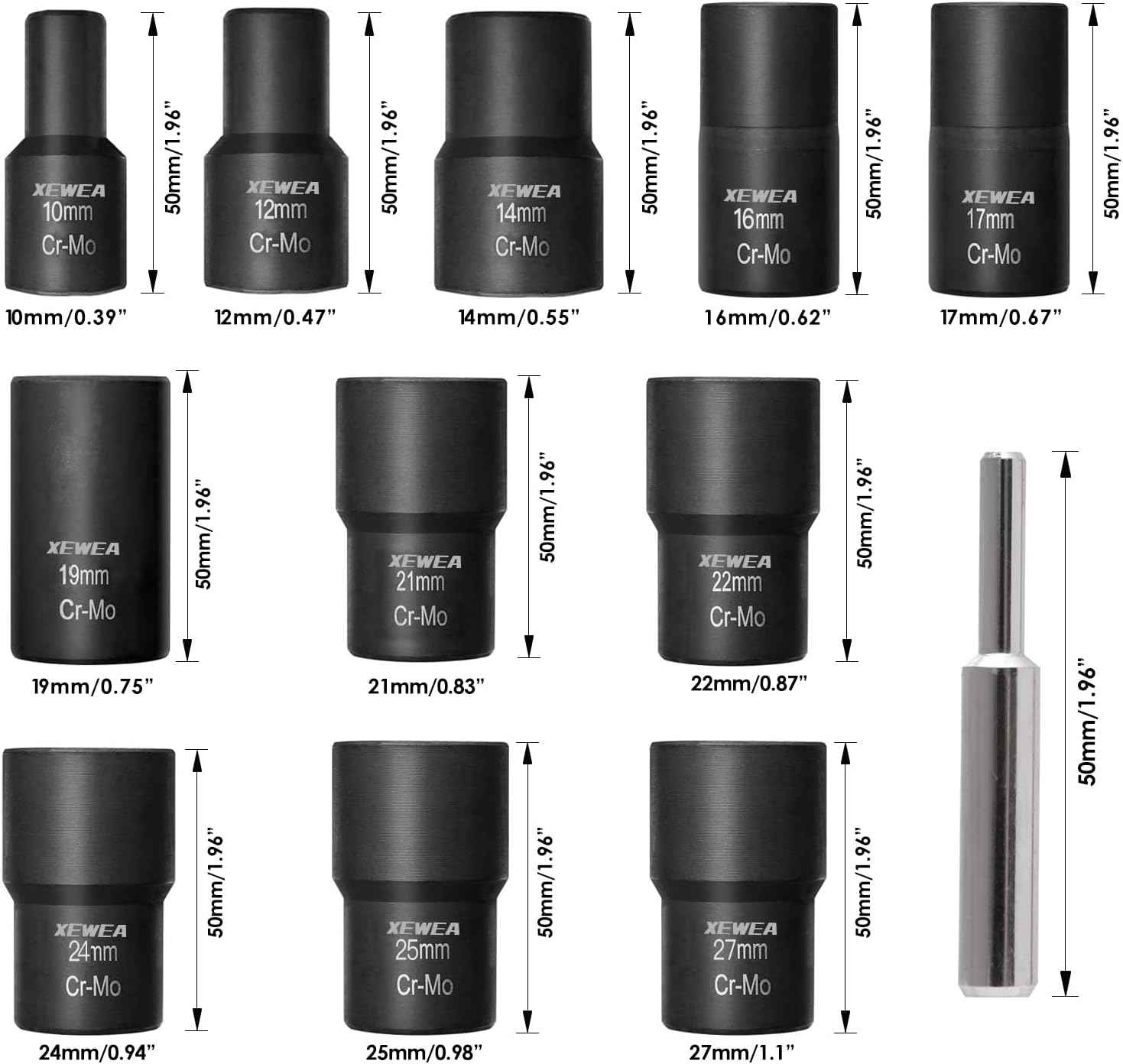 15PCS Lug Nut Removal Tool Set - Easy Out Twist Socket Extractor for Damaged & Rusted Bolts