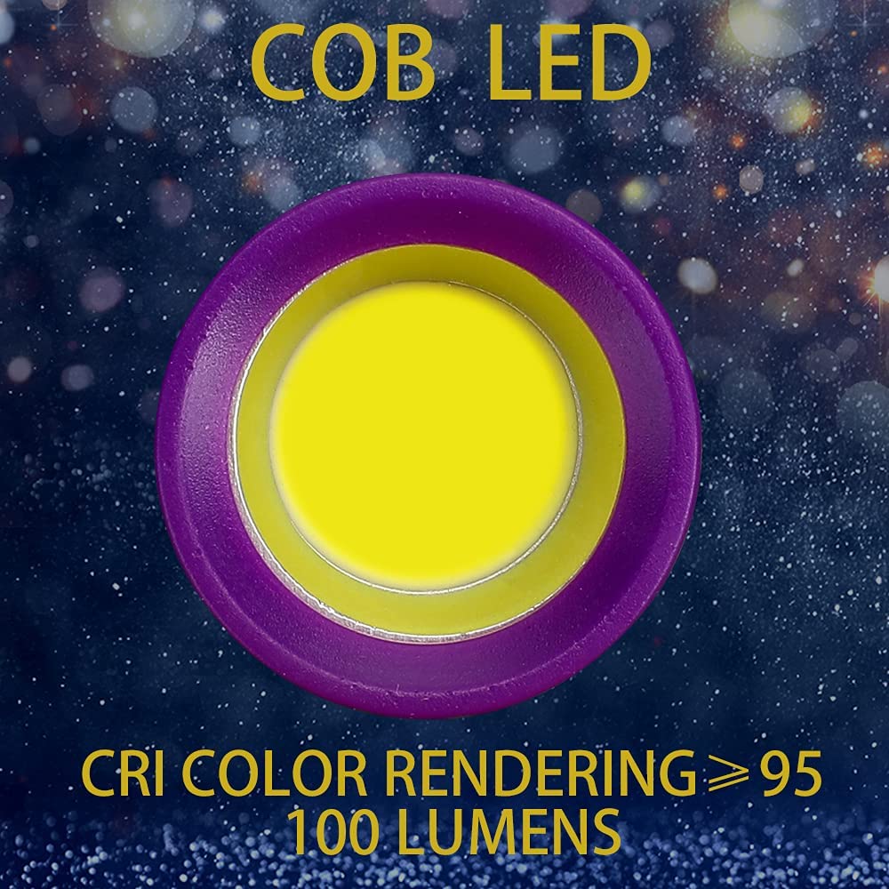 KunHe 5 Pack Plastic Small Mini LED Flashlight COB Flashlights for Kids 100 Lumen with Batteries High CRI for Bright Flash Light Kids Flashlights Christmas Gifts Stocking Stuffers