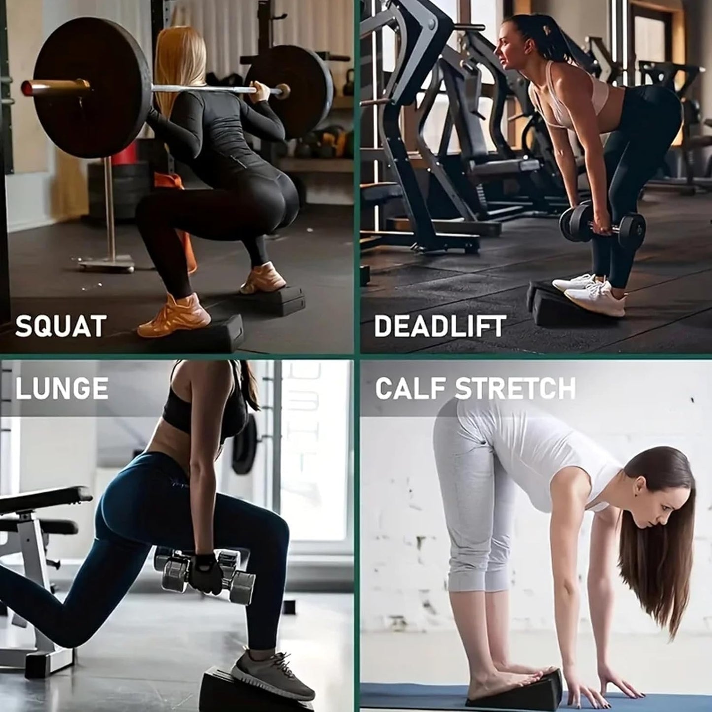 Squat Wedge | Adjustable Slant Board Calf Stretcher - Lightweight EPP Design, 520 lbs Capacity