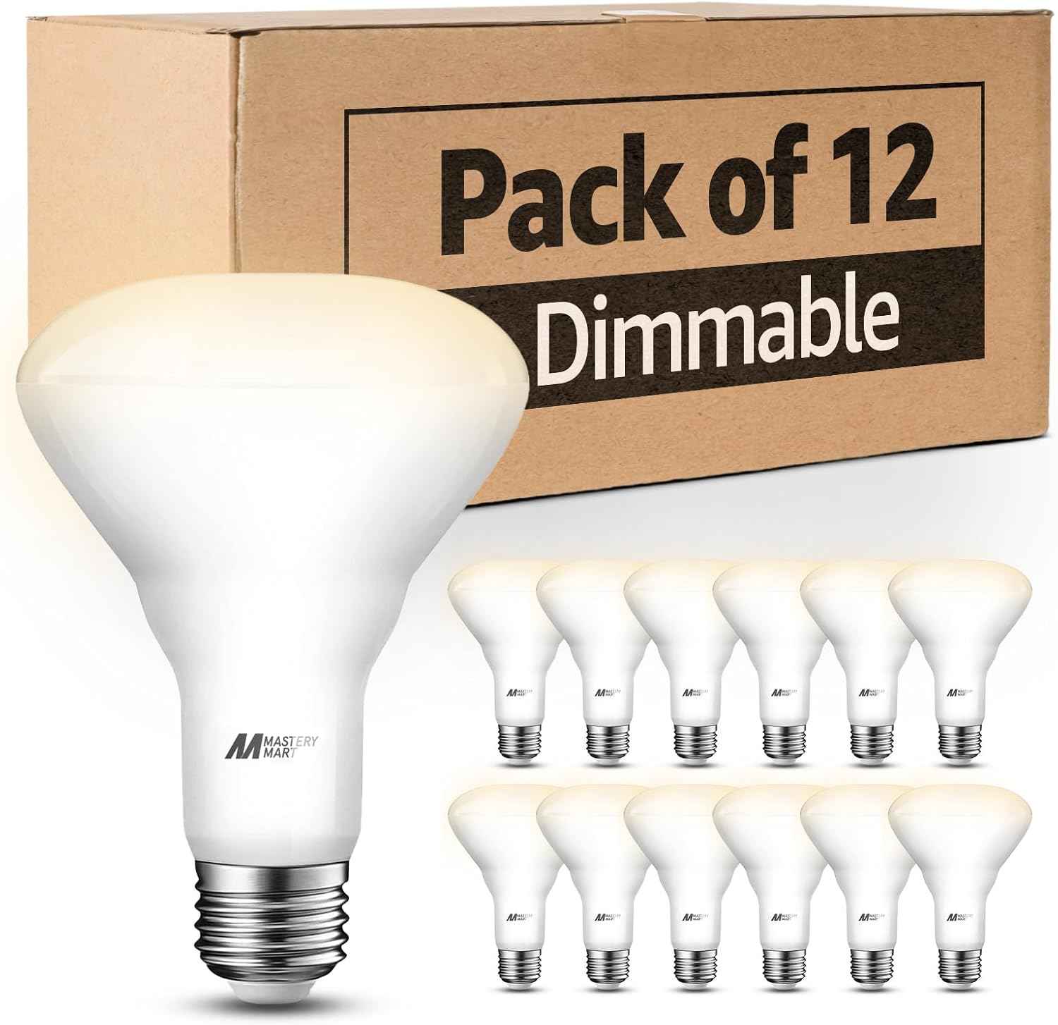 BR30 LED Bulbs 36-Pack - 65W Equivalent, 5000K Daylight, Dimmable, Flicker-Free, Energy Efficient E26 Base