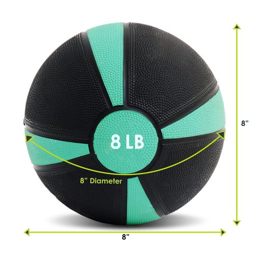 ProsourceFit Weighted Medicine Ball for Full Body Workouts, 8 lb.
