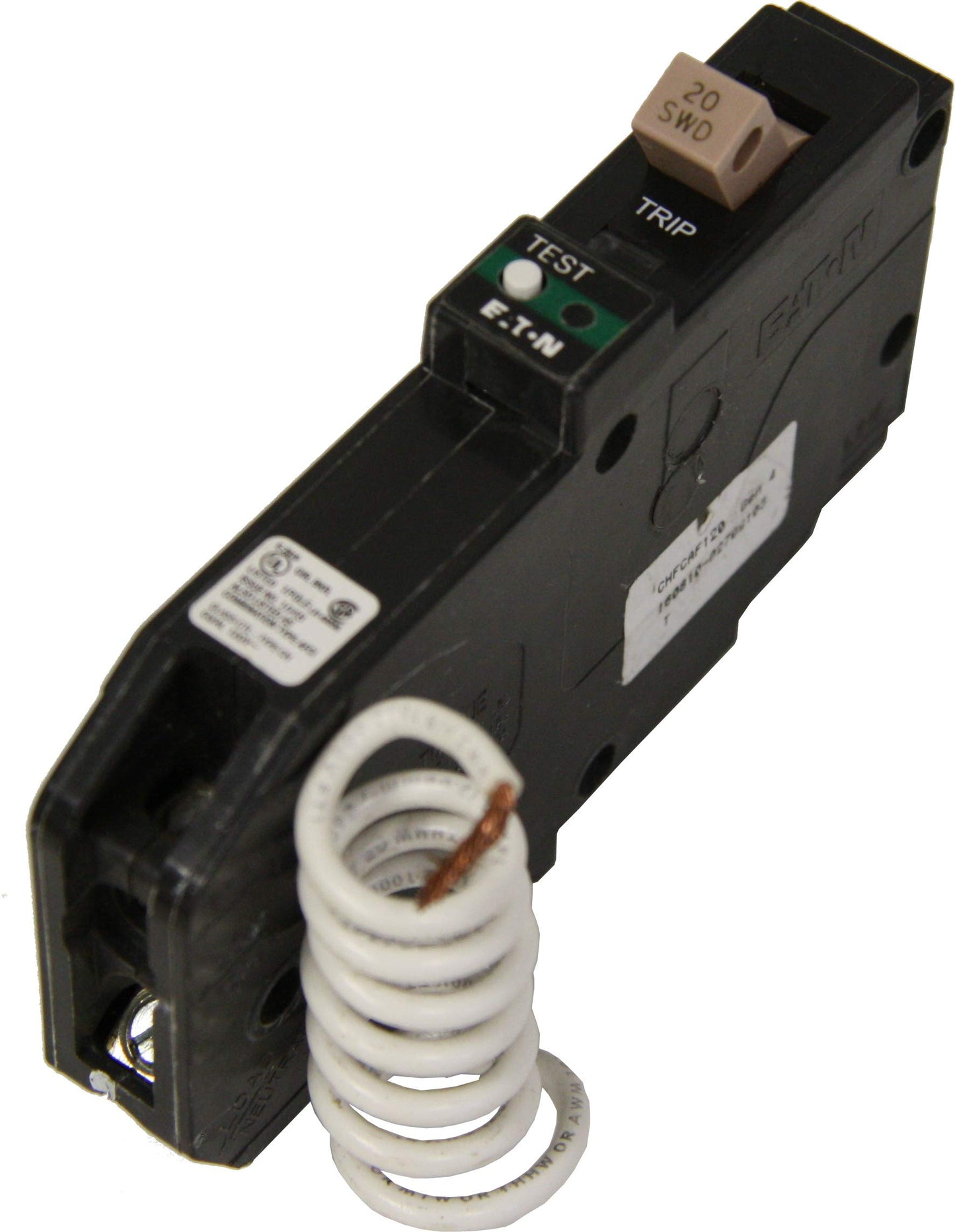 Eaton CHFCAF120 Breaker, 20A, 1P, 120/240V, 10 kAIC, Type CH, Combo AFCI