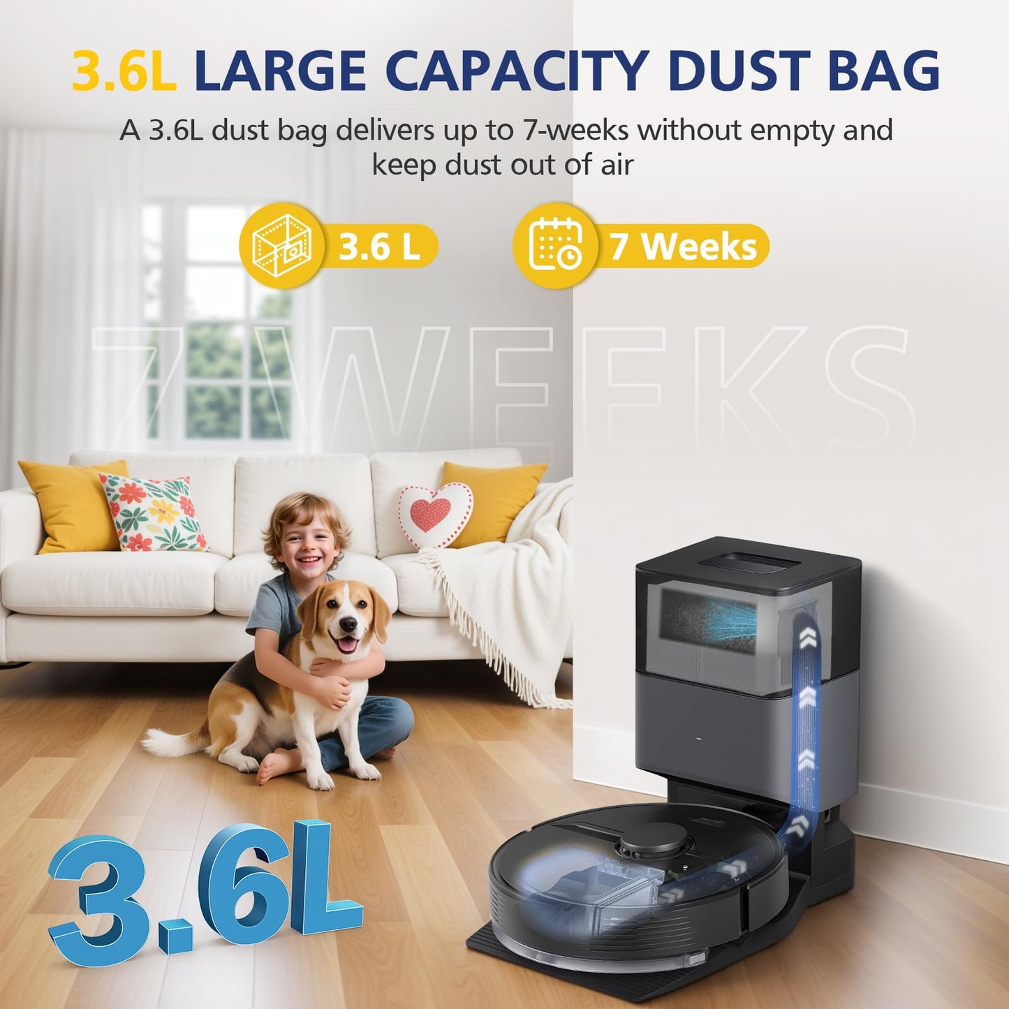 12 Pack Q5 Dust Bags for Roborock Q7 Max, Q7 M5+, Q10 S5+, Q10 X5+, Q8 Max+, Q5 Max+, Q7 Max+, Q5 Pro+, Q5 Pro, Q5+, S8 Pro Ultra, 3.6L Vaccum Bag for S8+, S7 MaxV Ultra, Q7, Q7+, S7 Max Ultra