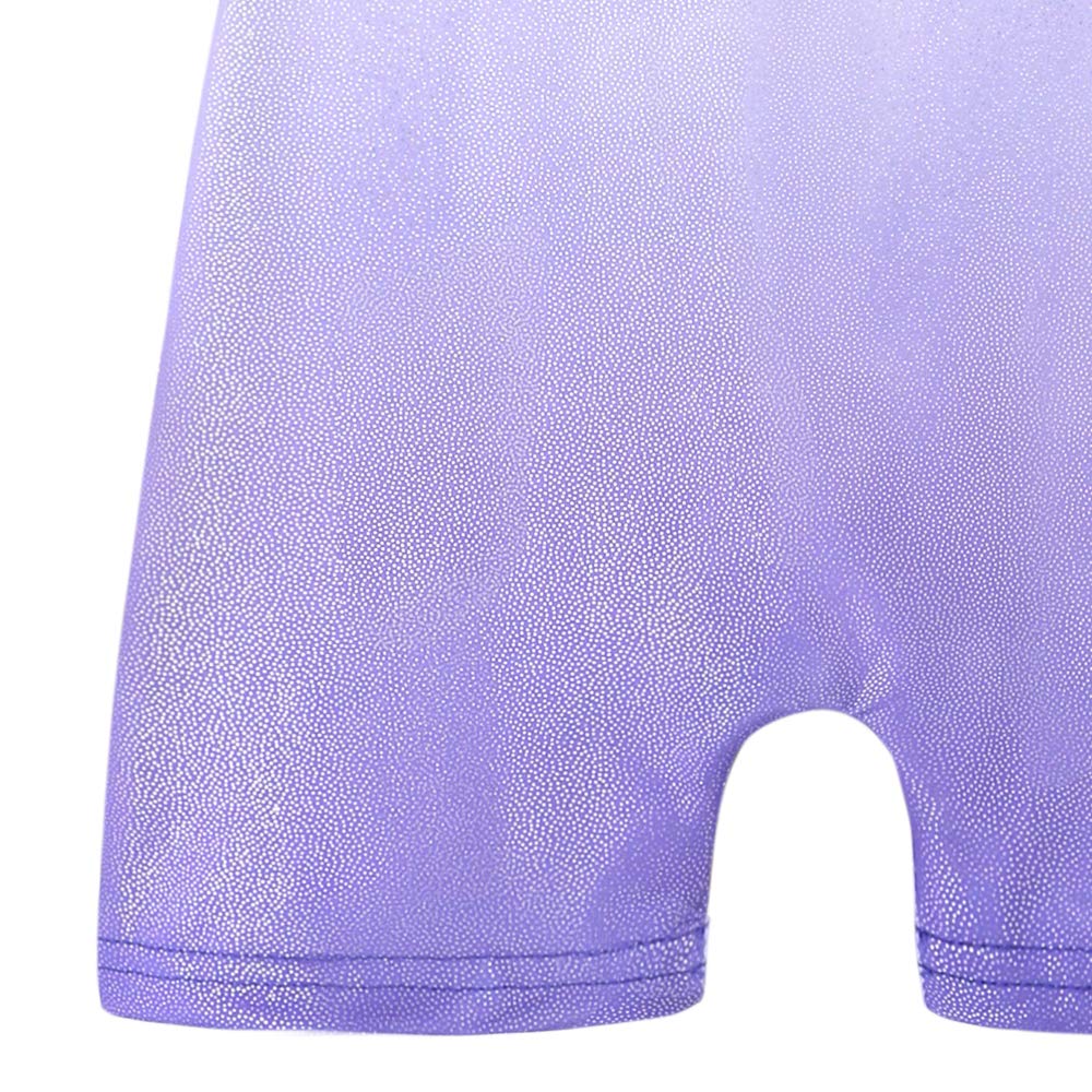 HOZIY Girls Gymnastics Leotards Size 6-7 Leotards With Shorts for Kids Purple Snow