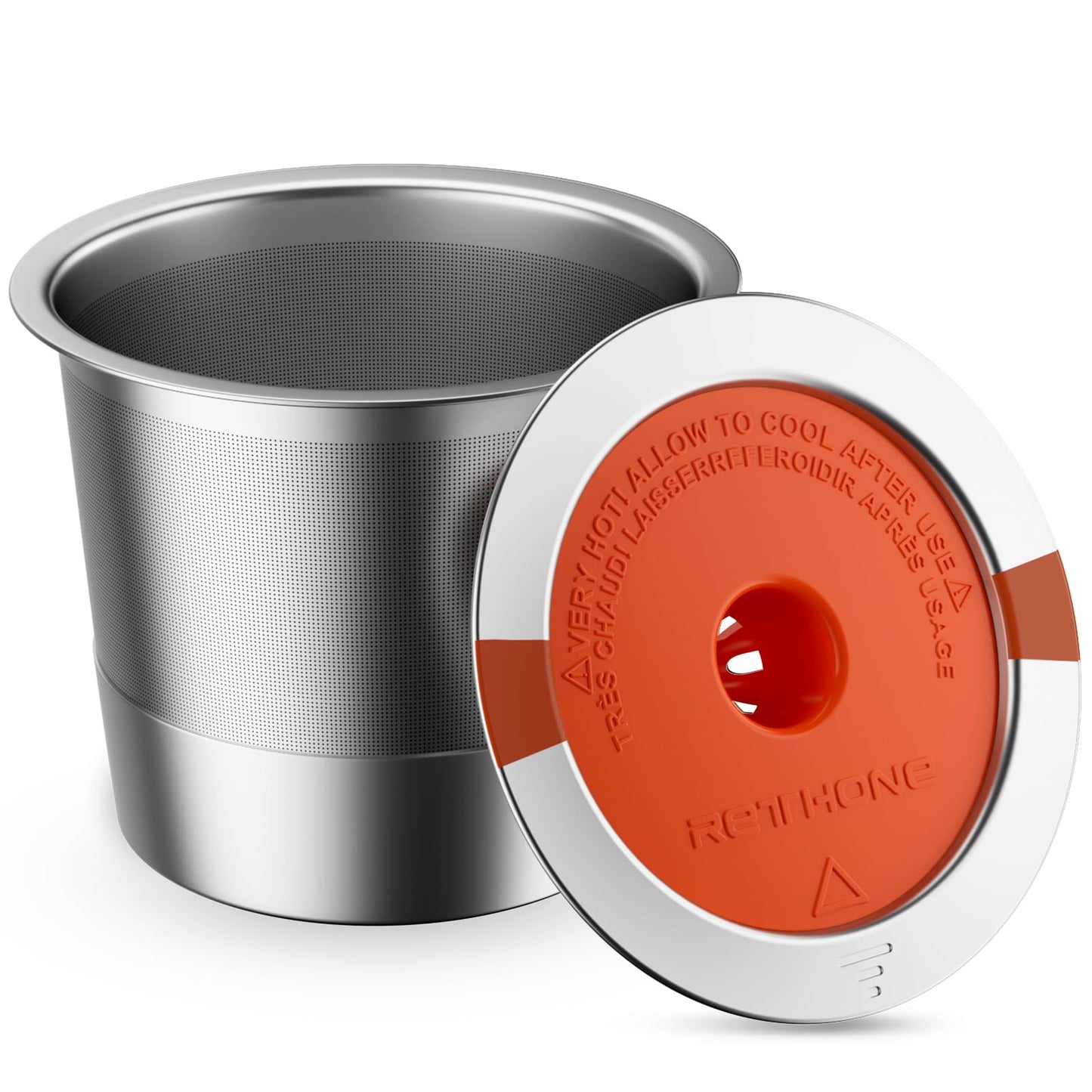 RETHONE Reusable K Cups and Coffee Pods, Stainless Steel K Cups Compatible with Keurig 2.0 and 1.0 Coffee Makers machine BPA-Free Refillable Coffee Filters (1)
