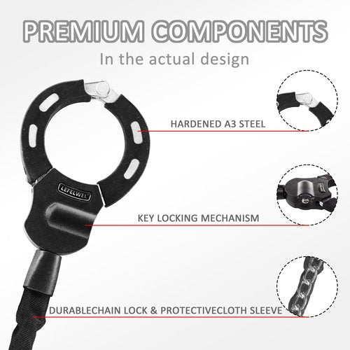 Scooter Locks Anti Theft,Bike Chain Lock,Best Electric Scooter Lock for Segway,Ninebot,Xiaomi, Razor and Bicycle Lock Cable Accessories