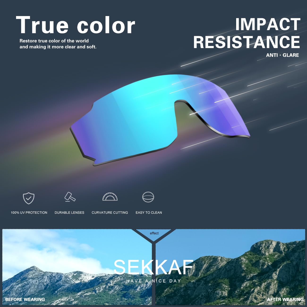 SEKKAF Youth Baseball Sunglasses Kids Sports Sunglasses for Boys Girls Softball Cycling Glasses UV400 Protection