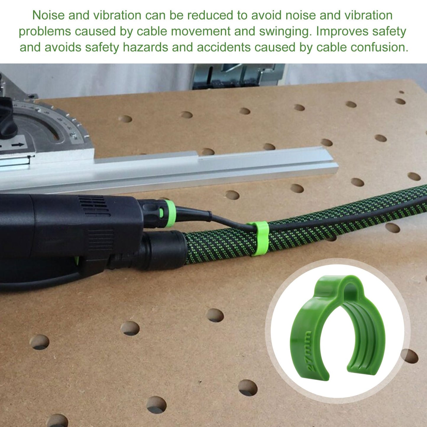 QQZ Coiled Hose Clips for Festool 27mm Hoses, for Festool Dust Extractor And Sander -10 Pcs