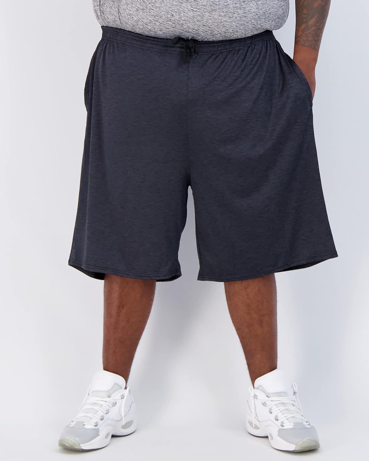 Real Essentials Men's Big & Tall Active Performance Shorts - 3-Pack Dry Fit & Mesh (3X-5X)
