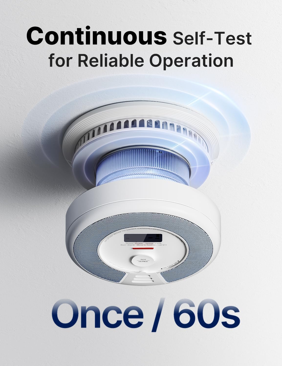 X-Sense XP0H-SN Smoke and Carbon Monoxide Detector Combo - 10-Year Battery, Easy Install