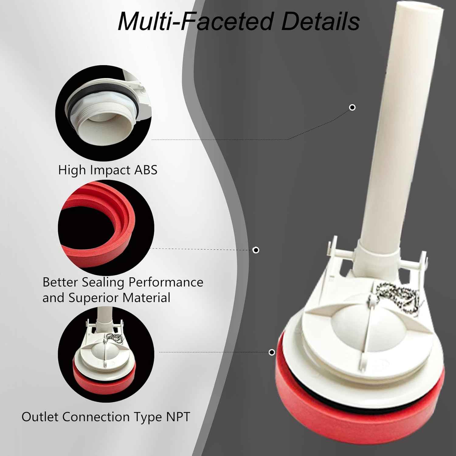 American Standard Champion 4 Toilet Flush Valve Replacement Kit - Includes Flapper & Gasket