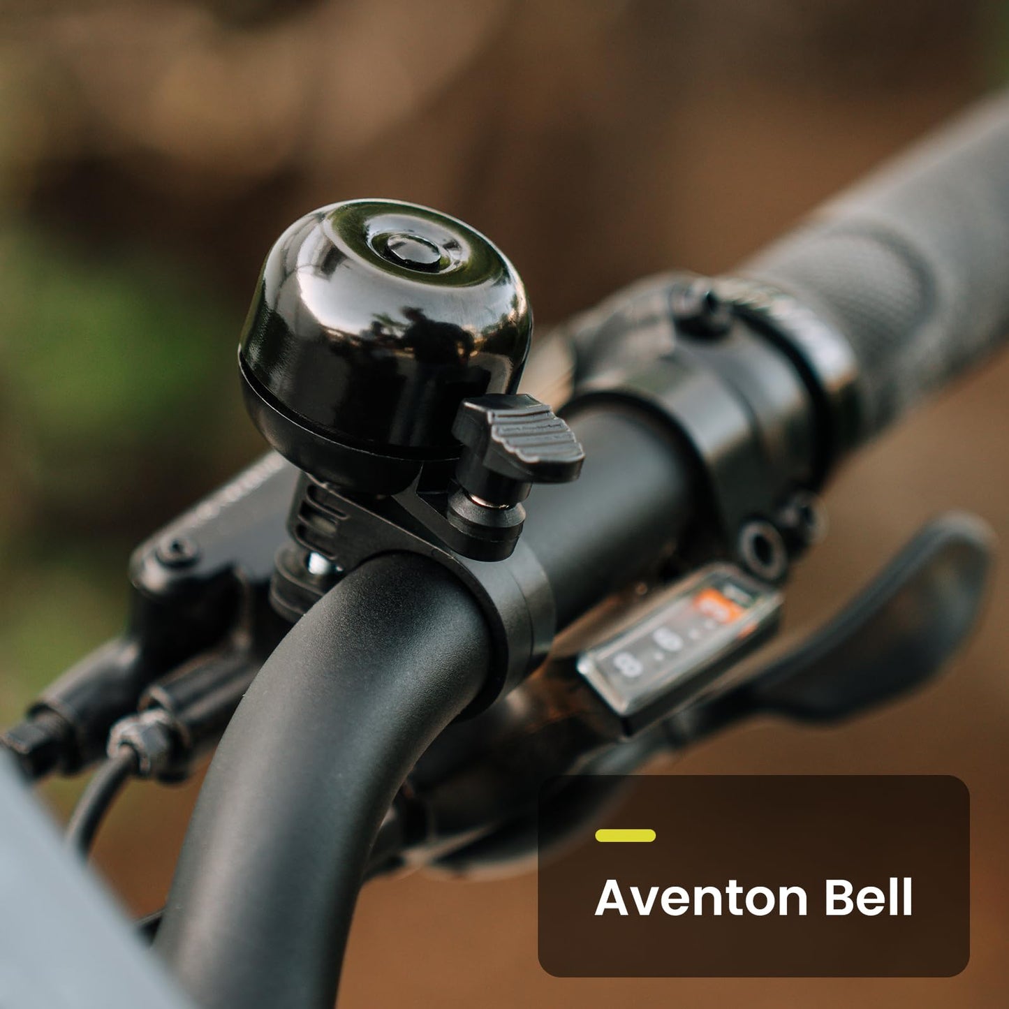 AVENTON Bike Bell - Bicycle Bell for Adult Bikes and Kids Bike Bell, Clear Sound, Durable mini Bell for Mountain Bike and Electric Bike.