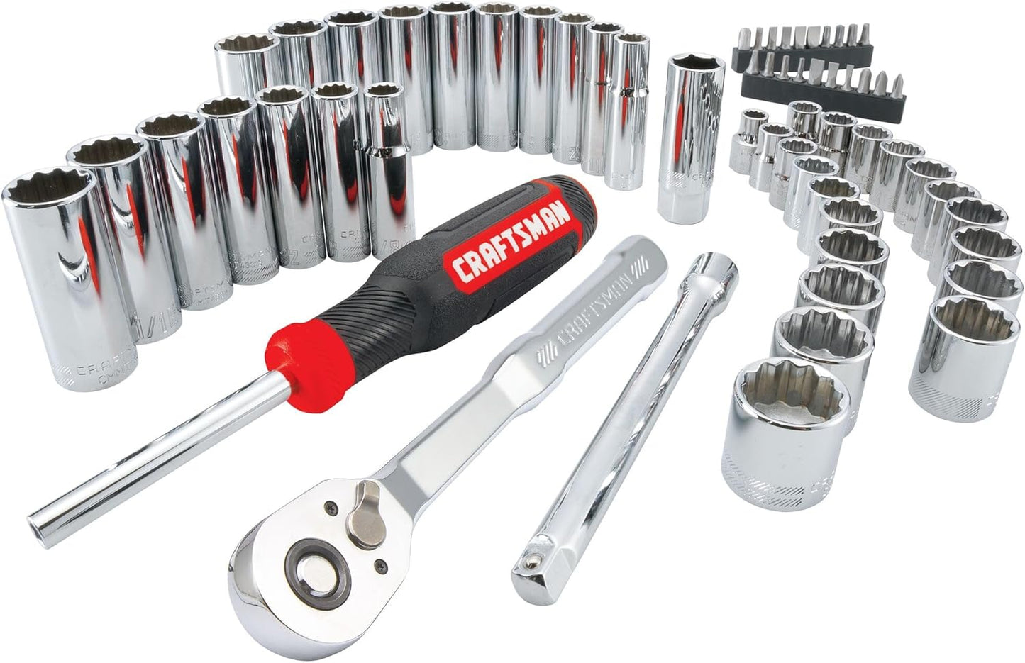 61-Piece CRAFTSMAN Mechanics Tool Set with 3/8 Inch Drive – Complete Toolkit