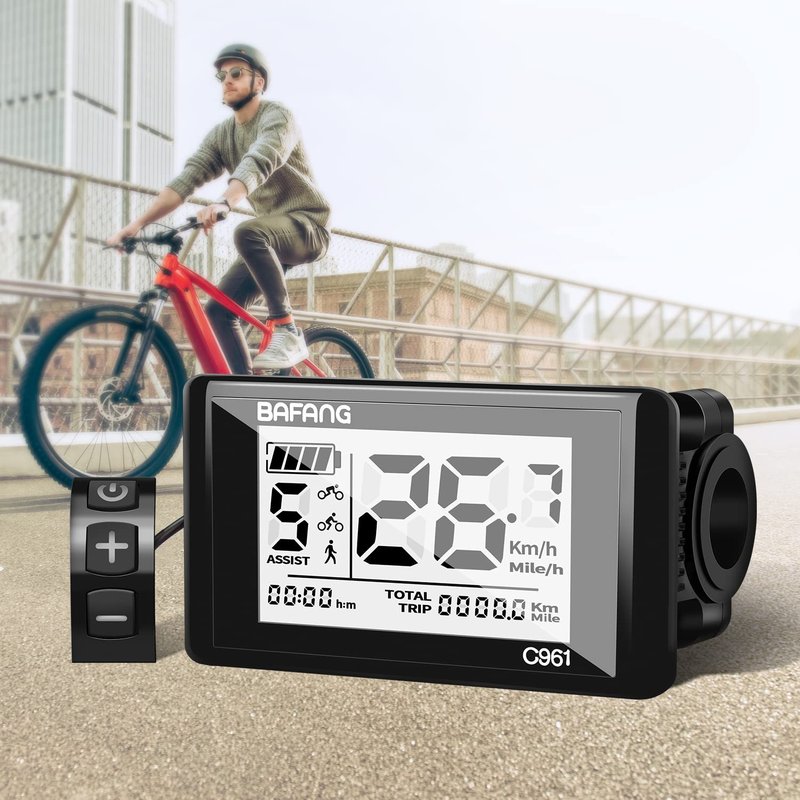 eBike Display C961 for BAFANG BBS01B BBS02B BBSHD Motor Electric Bike Bicycle Ebike Computer with PAS UART Protocol