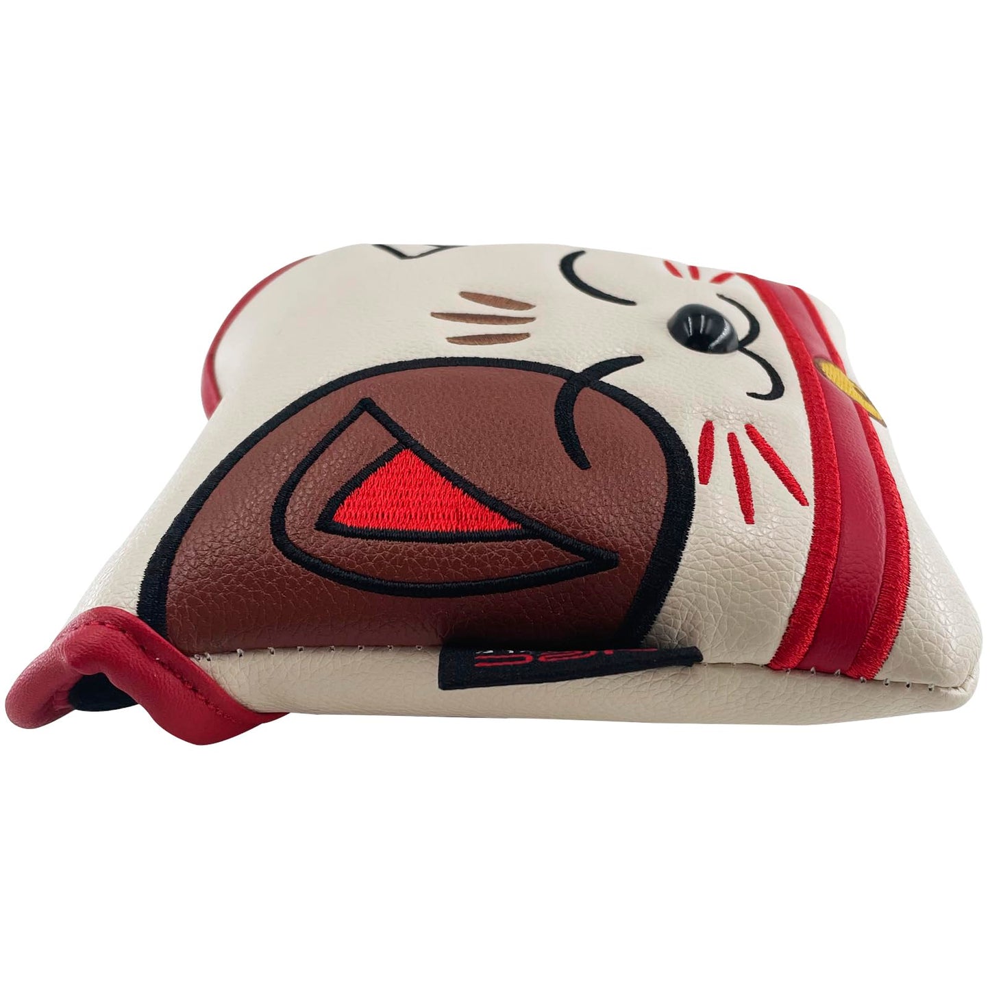 Gbourly Golf Club Heel Shaft Square Mallet Putter Cover Lucky Cat PU Leather Headcover with Magnetic Closure
