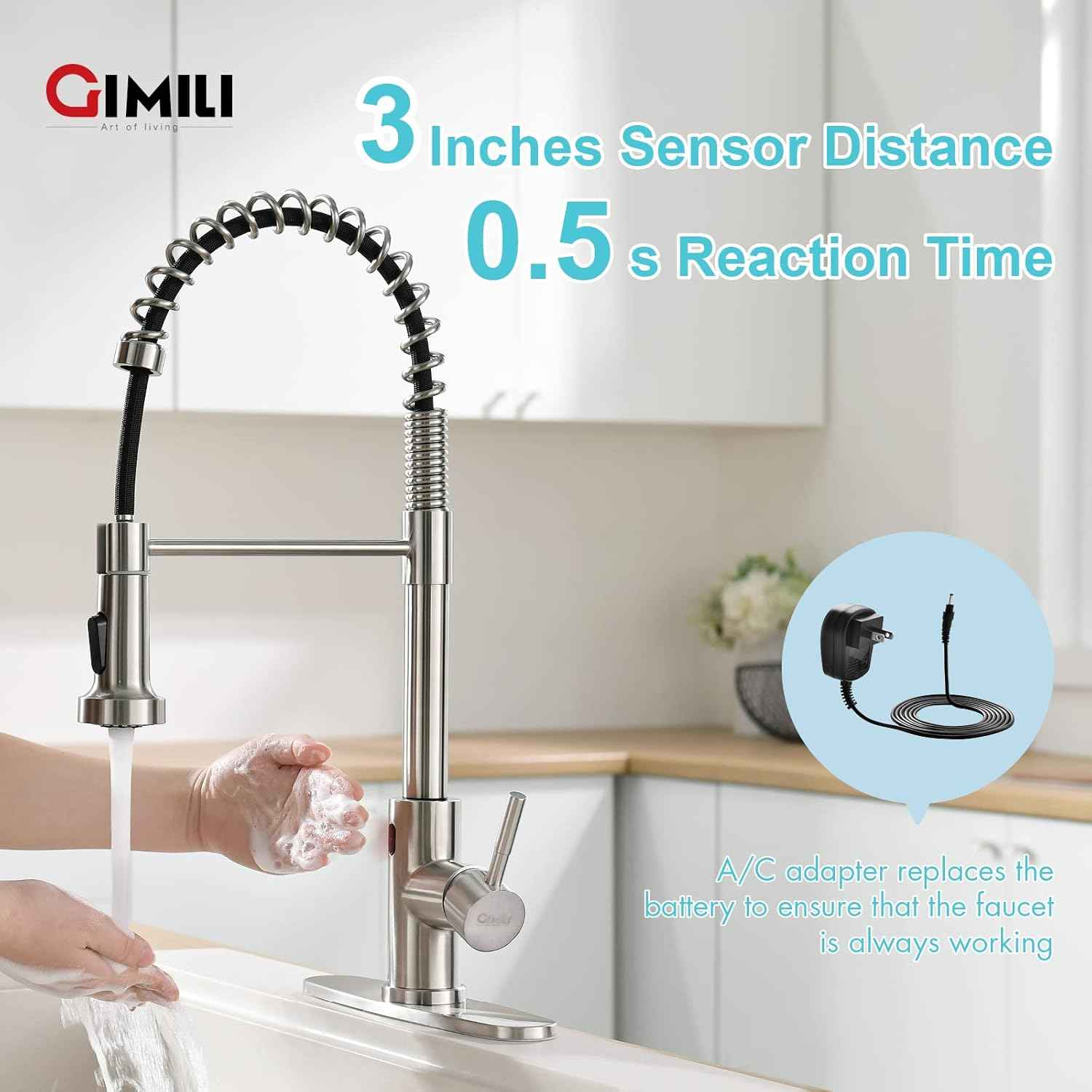 Matte Black Kitchen Faucet with Soap Dispenser - Commercial Single Handle Pull Down Sprayer