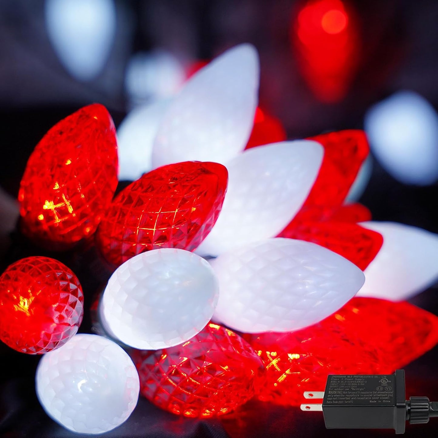 100 LED C9 Halloween String Lights - 66FT Waterproof Twinkle Lights with 8 Modes & Timer for Indoor/Outdoor Decor (Orange, Purple, Green) - 2-Pack