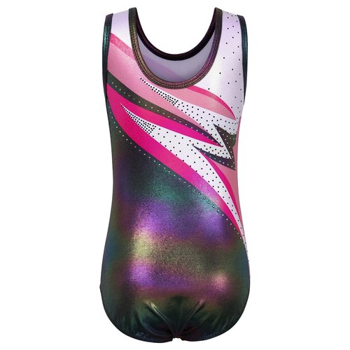 BAOHULU Gymnastics Leotards for Girls Cow Print Kids Athletic Apperal Dance Outfit B370_BlackPink_12A