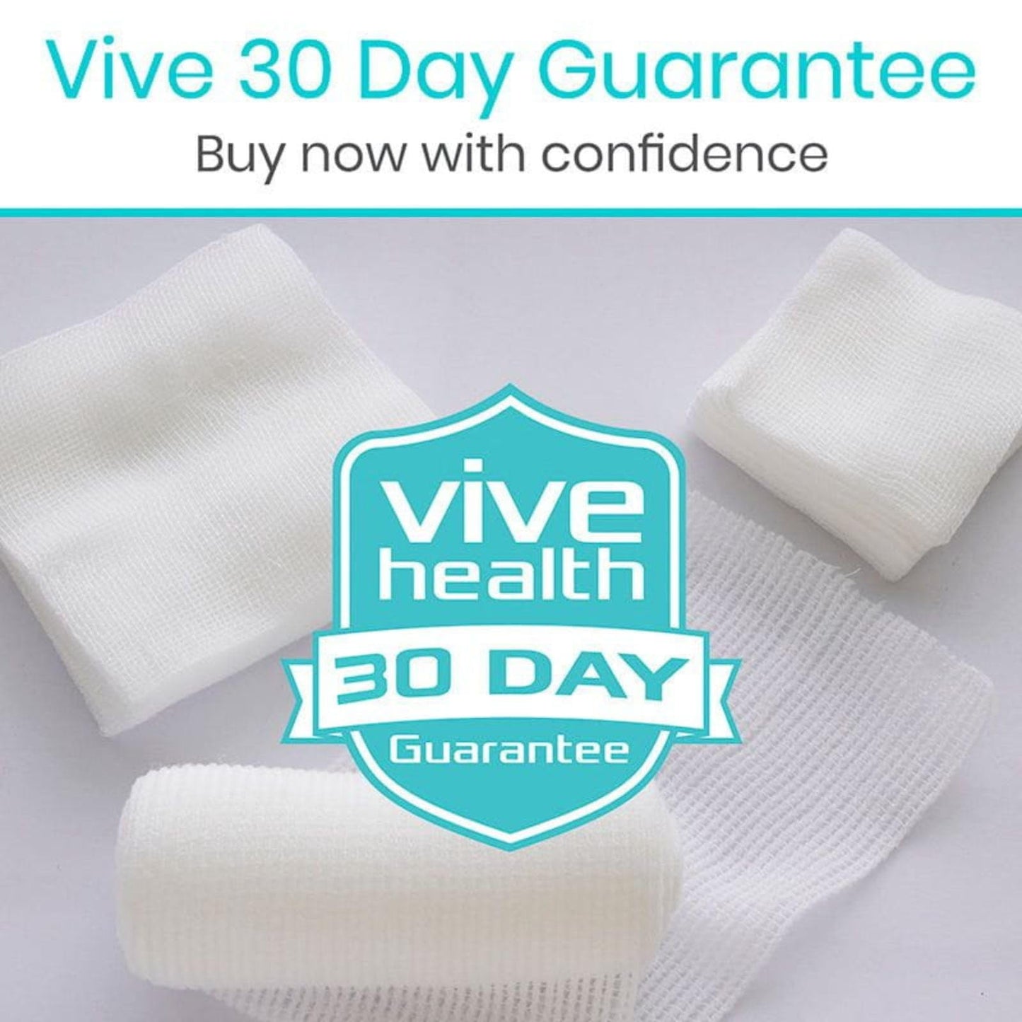 Vive Care XL Gauze Wrap Roll for Wounds (12 Count) Large Sterile Rolls - Individually Wrapped Medical Bandages HSA/FSA Approved - Extra Absorbent & Adhesive Gauze - 4"x4.1" Yards