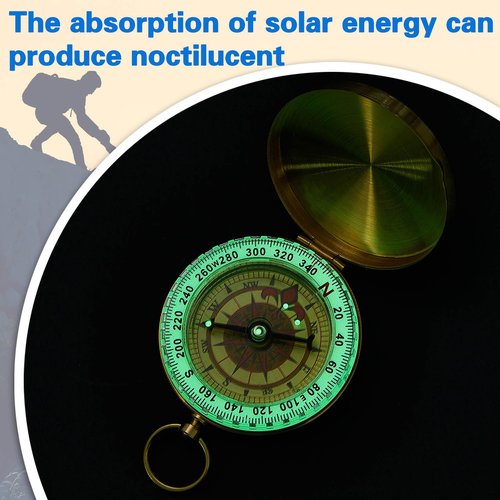 Dunzy 24 Pcs Camping Survival Compass Glow in the Dark Metal Pocket Compass for Hiking Military Navigation Tool for Hiking Hunting Climbing Camping Party Favor Supplies