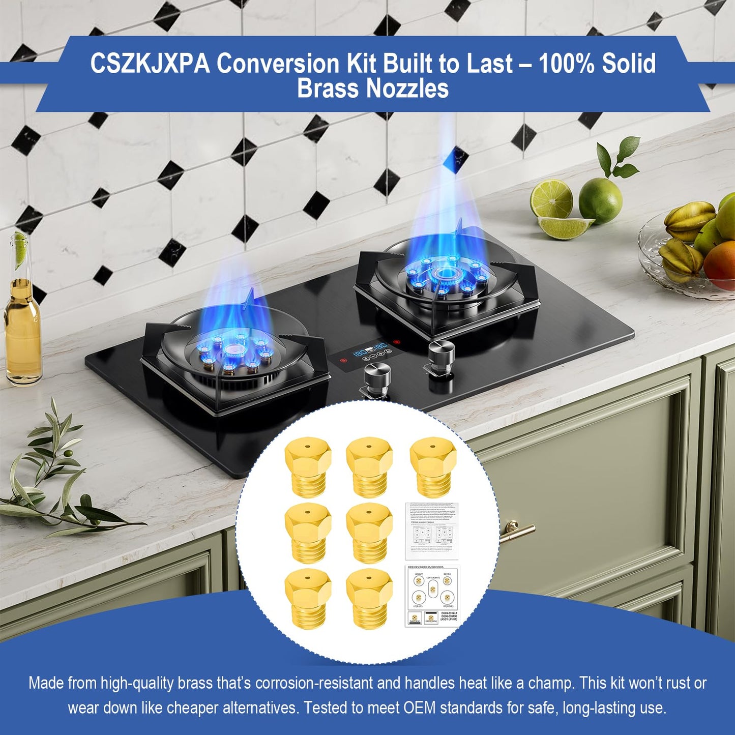 DG96-00340B/DG69-00197A LP Gas Conversion Kit for Sam-sung for Whirl-pool Ranges–Natural Gas to Propane LPG Conversion Kit,Replaces PD00033923, AP5917476,3447647,PS9606645,EAP9606645 Etc.