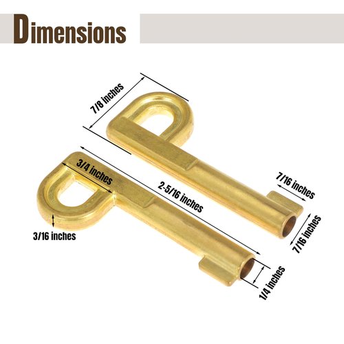 Self Lock P Key Replaces TTK-225 P-Key Tool for Self-Lock Pedestal Locks (2pcs)