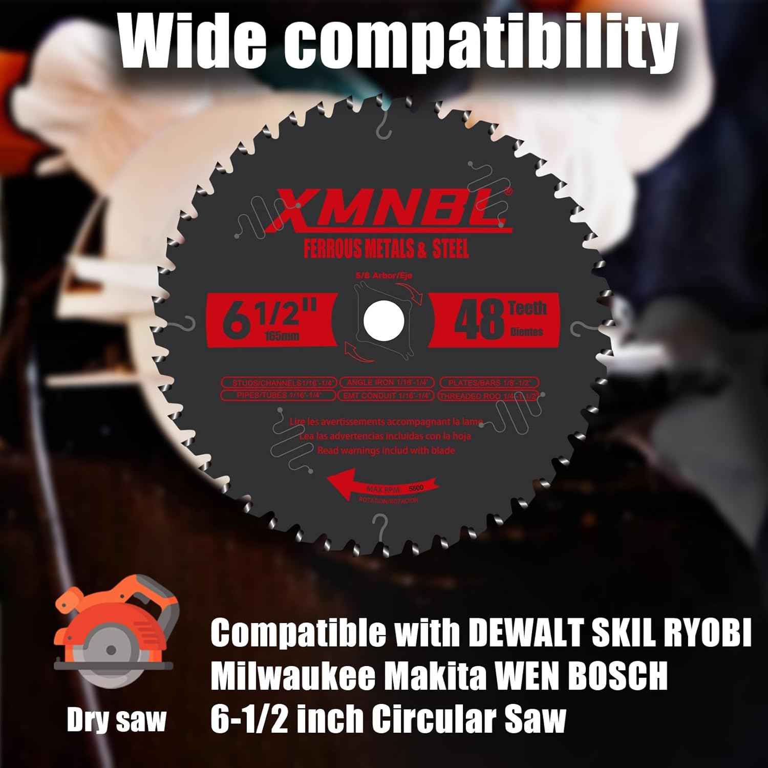 14-Inch Steel Cutting Saw Blade - 72T Carbide Replacement for Diablo D1472CF & Evolution Chop Saws